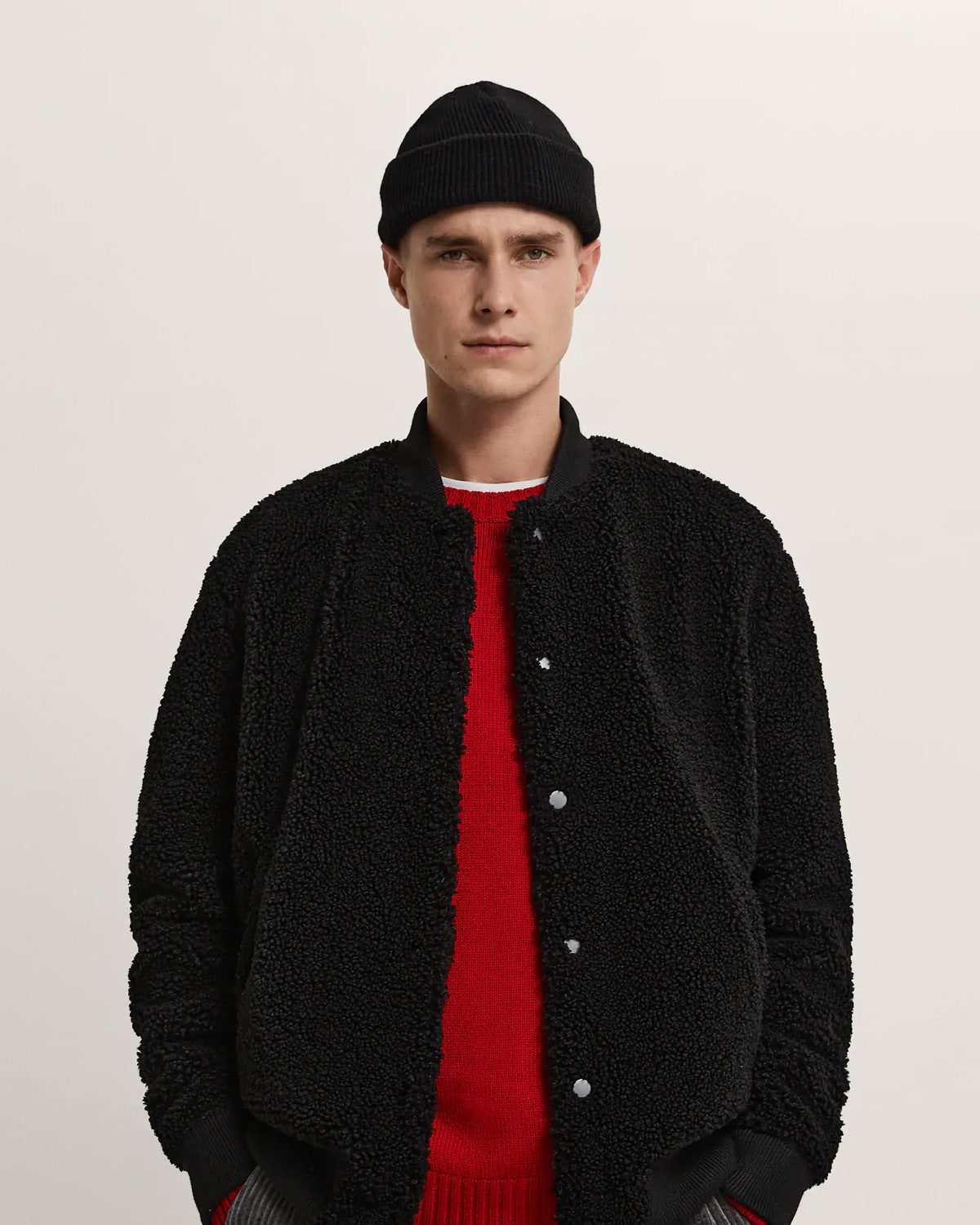 Faux Shearling Bomber Jacket